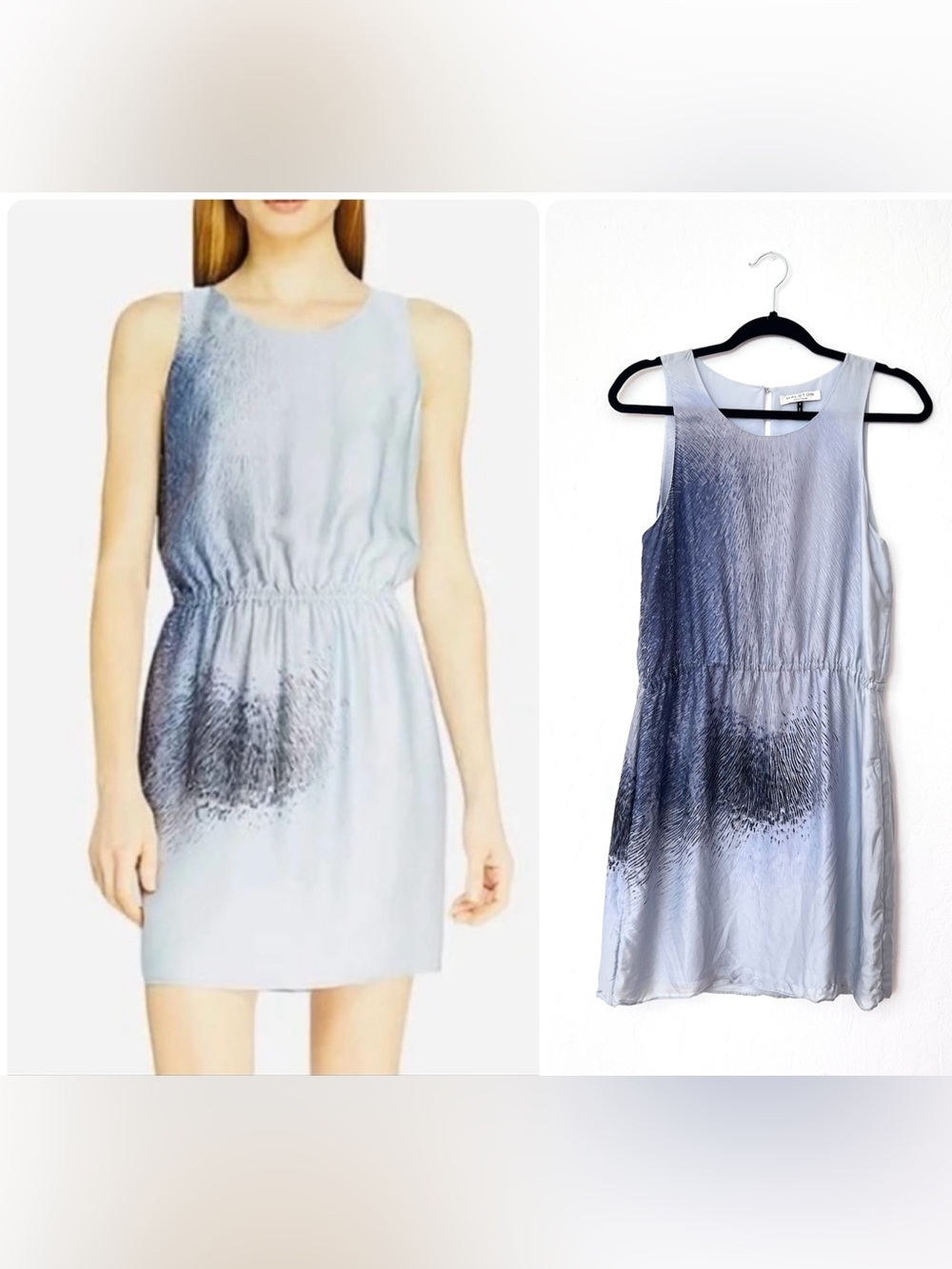 Halston Heritage 100% Silk Feather Dress